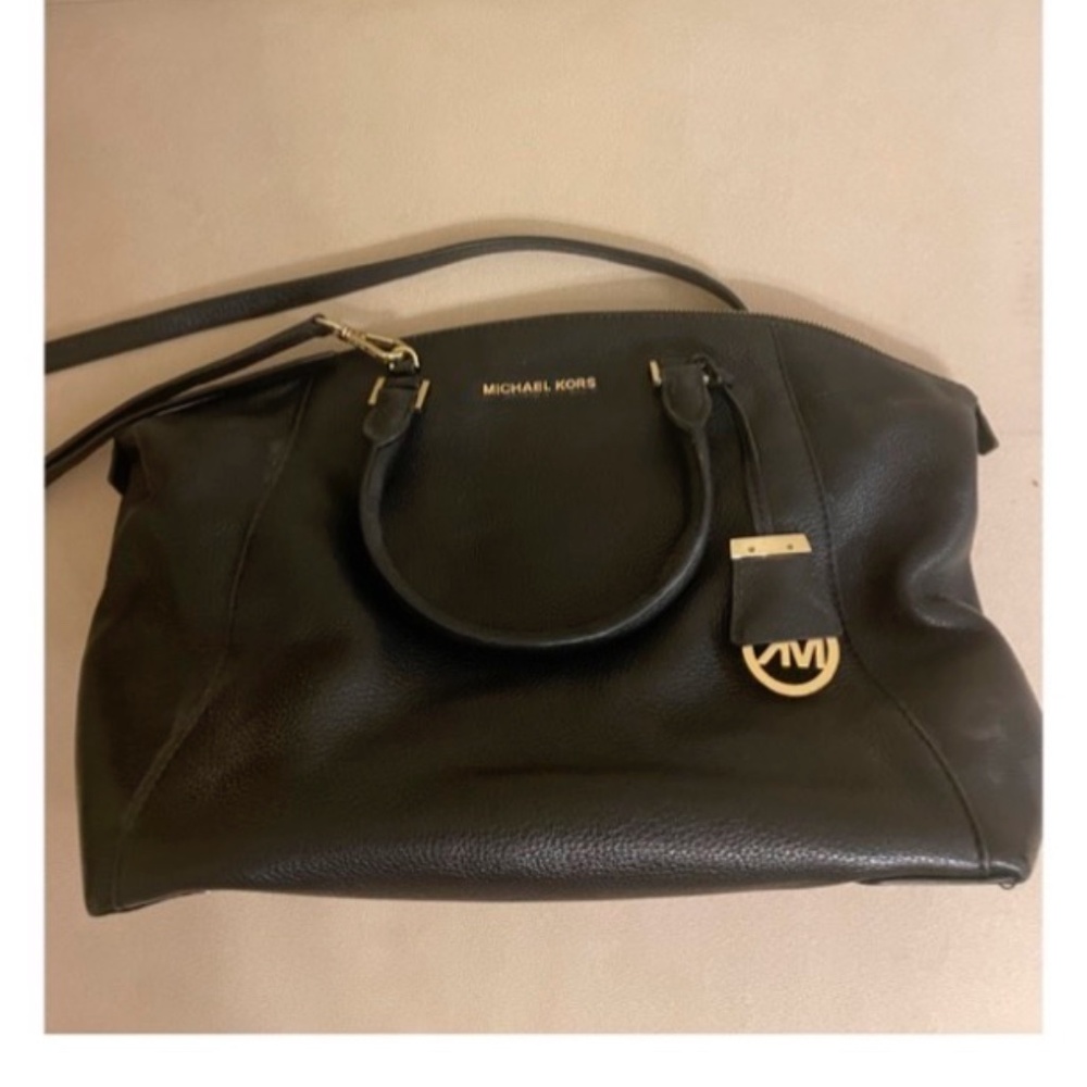 Michael Kors Black Soft Leather Satchel